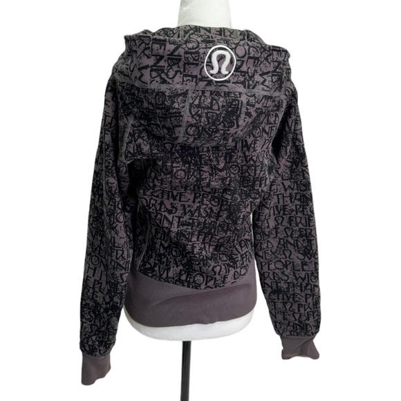 Lululemon Grey Manifesto Script Scuba Hoodie Size 6 - Picture 6 of 9